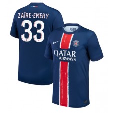 Paris Saint-Germain Warren Zaire-Emery #33 Hemmatröja 2024-25 Korta ärmar